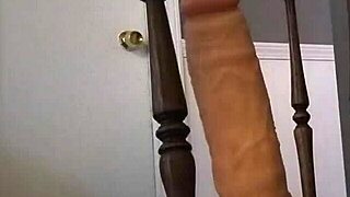 Homemade Clip - Hairy Pierced Pussy Takes Big Dildo Anally