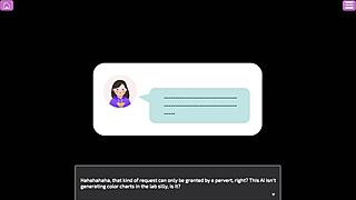 I-I saw that busty delivery worker's big tits exposed with toys, it was so hot in the anime hentai game