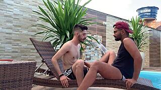 marcos fucks joseph in pool