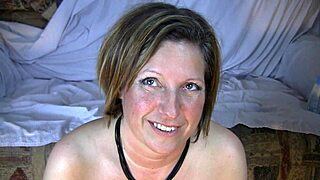 Ms. Amy gets drenched in cum during an intense gangbang facial.