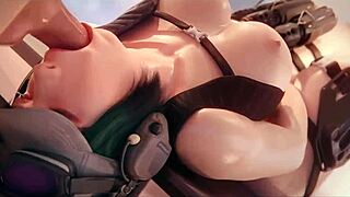 Rainbow six siege ela gets hentai cum!