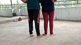 Indian Neighbor's Wife Gets Convinced And Fucked Hard In Doggystyle On Roof