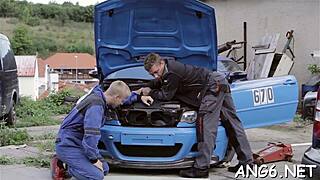 Electrifying doggy position pounding for mature babe with small tits