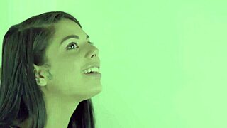 Young lesbian babes passionately tongue each other in group