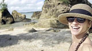 Cleaning natural beach at Pacific Ocean 🌊