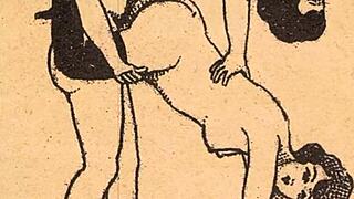 Vintage erotic drawings bring the alphabet to life with steamy passion. So raw!