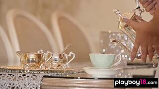 Big booty babe shows boobs and pussy