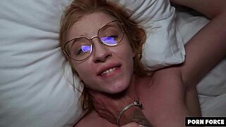 Behind the Scenes with the Pretty College Cheerleader in Glasses