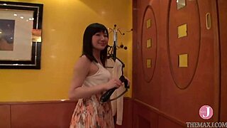 Asian babe in doggystyle cumshot after fingering.