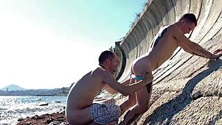 Sex with strangers in a secluded place by the sea - i love extreme public sex - 497