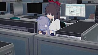 Yo, Aoba Suzukaze and Hifumi Takimoto in wild futanari hentai