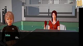 in my new family cartoon, the teen girl with small tits gets into some hentai fun