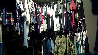 Feeling the thrill of watching my hidden wife in homemade voyeur scene