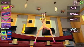 Hey, check out this naughty blonde playing with dildos in 3D!