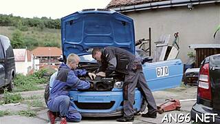 Electrifying doggy position pounding for mature babe with small tits