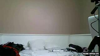 Busty Maxine X's solo dildo fucking her horny twat 😈