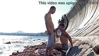 Sex with strangers in a secluded place by the sea - i love extreme public sex - 497