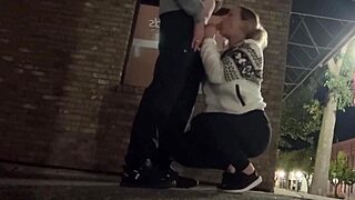 Extremely Risky Bar Blowjob! Downtown Sucking and Flashing Now!