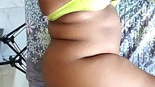 Chubby Muscular Slut Rips Clothes And Cums Hard In POV