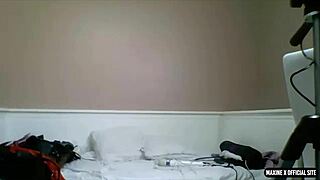 Busty Maxine X's solo dildo fucking her horny twat 😈