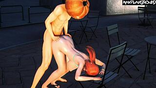 Nami faces intense action in this anime scene 😲