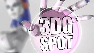 Hey, check out this naughty blonde playing with dildos in 3D!
