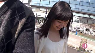 Asian babe in doggystyle cumshot after fingering.