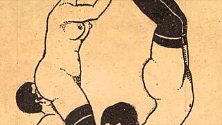 Vintage erotic drawings bring the alphabet to life with steamy passion. So raw!