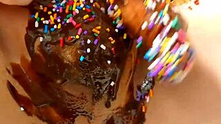 Japanese gay amateur cooking chocolate banana?