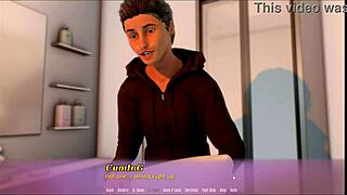 summer hentai game pornplay ep 8 my step mom teases me while jerking off that bottle like a cock 😈