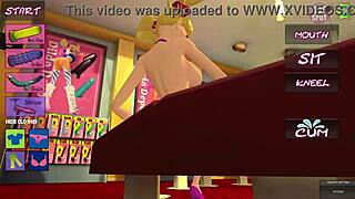 Hey, check out this naughty blonde playing with dildos in 3D!