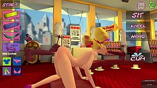 Hey, check out this naughty blonde playing with dildos in 3D!