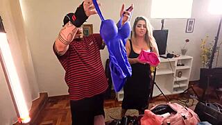 Blonde feels intense emotions backstage, having passionate sex with two monster cocks in interracial anal assfucking and cumshot scene