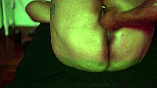 Thick woman with tats moans as her big clit gets massaged