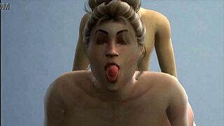 Chubby Blonde Stepsister in 3D Hentai Sucks Cock and Gets Anal Action