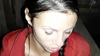 We ducked into an abandoned ranch shed to escape the rain and indulged in passionate lesbian sex with dirty talk and intense orgasms.