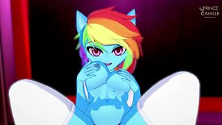 Rainbow Dash touží po divoké jízdě po hmatání v My Little Pony 18+
