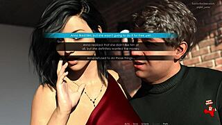 i love watching anna in her red dress and black stockings in this hentai episode.