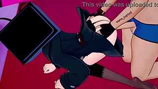 TV-kvinde vil knulle før sengetid i anime parodi