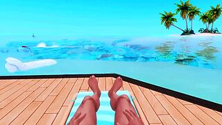 Perverted mermaid gives deep throat blowjob to huge bbc in pov cosplay.