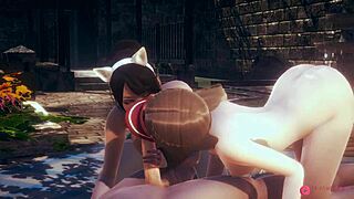 threesome hentai with 2 girls and 1 boy in wild cosplay action, thoughts?