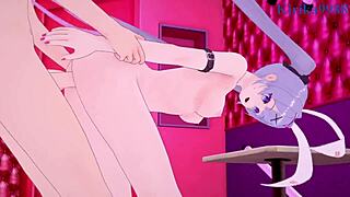 Hatsune Miku in rabbit hole for intense Vocaloid hentai sex