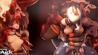 Hentai gallery featuring Genshin Impact with wild group banging and big tits in 3D action. Every pussy gets slammed hard.