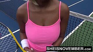 Hd msnovember gets her cute ebony face painted by huge cock with facial, gripping large natural breasts and nipples 😍