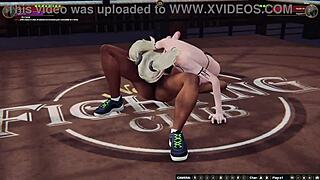 dela and bree go hard in naked fighter 3d battle, rough and wild!