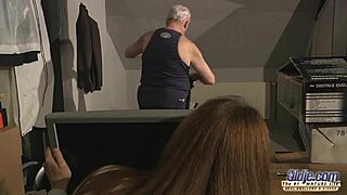 horny wife deepthroats grandpa husband’s thick cock and bangs him with fiery passion