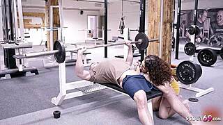 Fuck at German Gym - Mara Martinez Shocks Stranger and Takes His Load! 💦