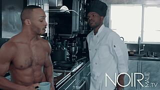 Gay amateur gives anal sex and blow job to his chef