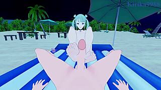 Hatsune Miku from Vivid Bad Squad gets wild in intense 3D hentai sex scene