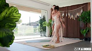 Milfy fit yoga milf medusa rides young 18+ studs cock all day.